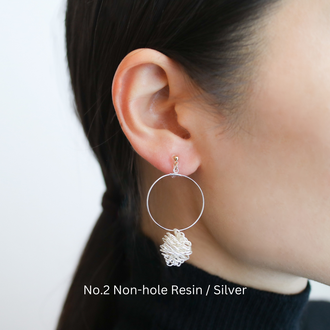 松毬 -Pinecone- Hoop earrings
