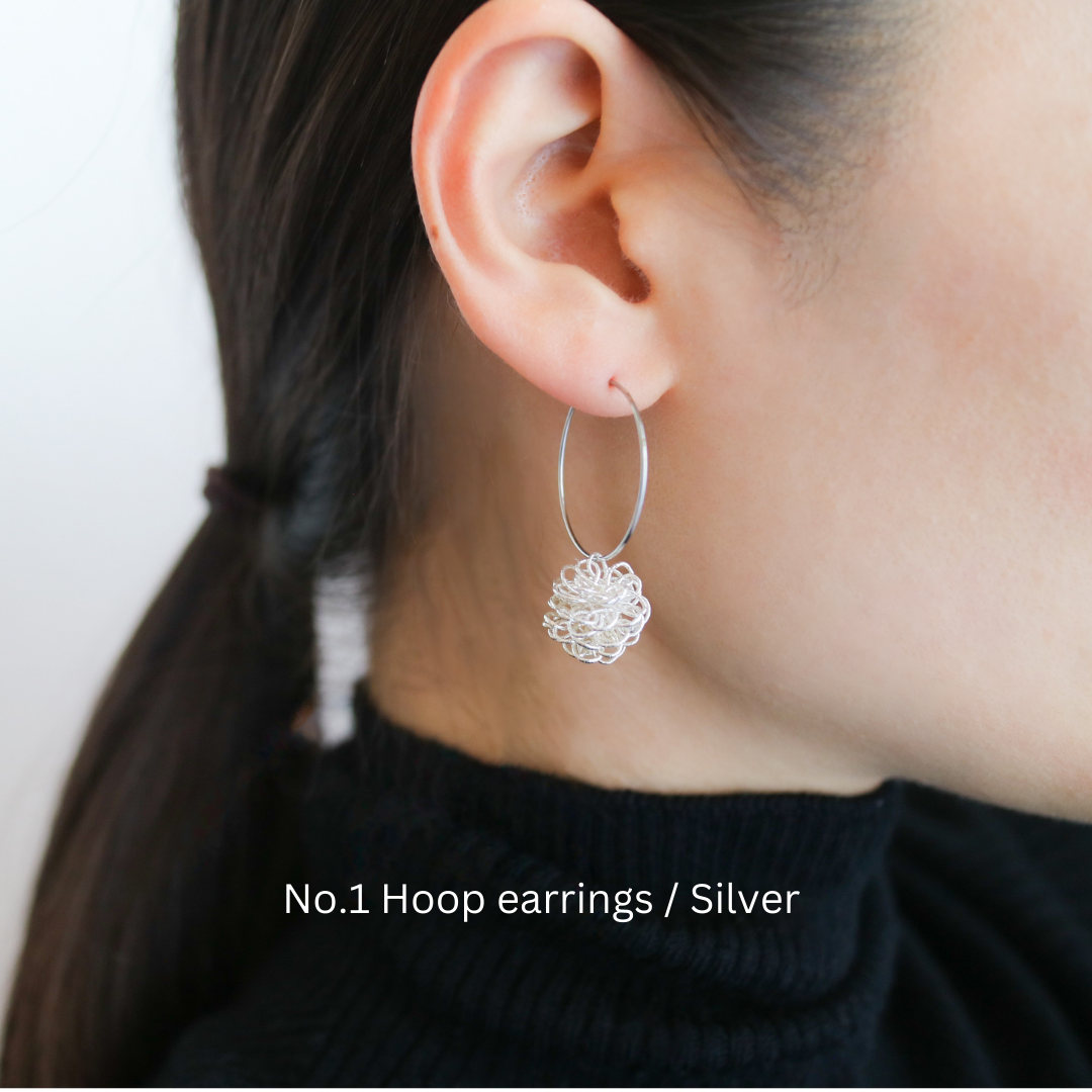 松毬 -Pinecone- Hoop earrings