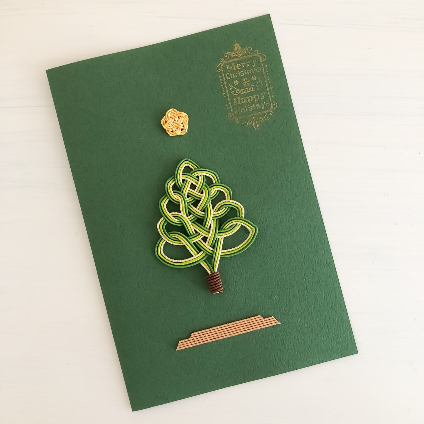 Mizuhiki Christmas Card -May you have a joyful and festive Christmas-