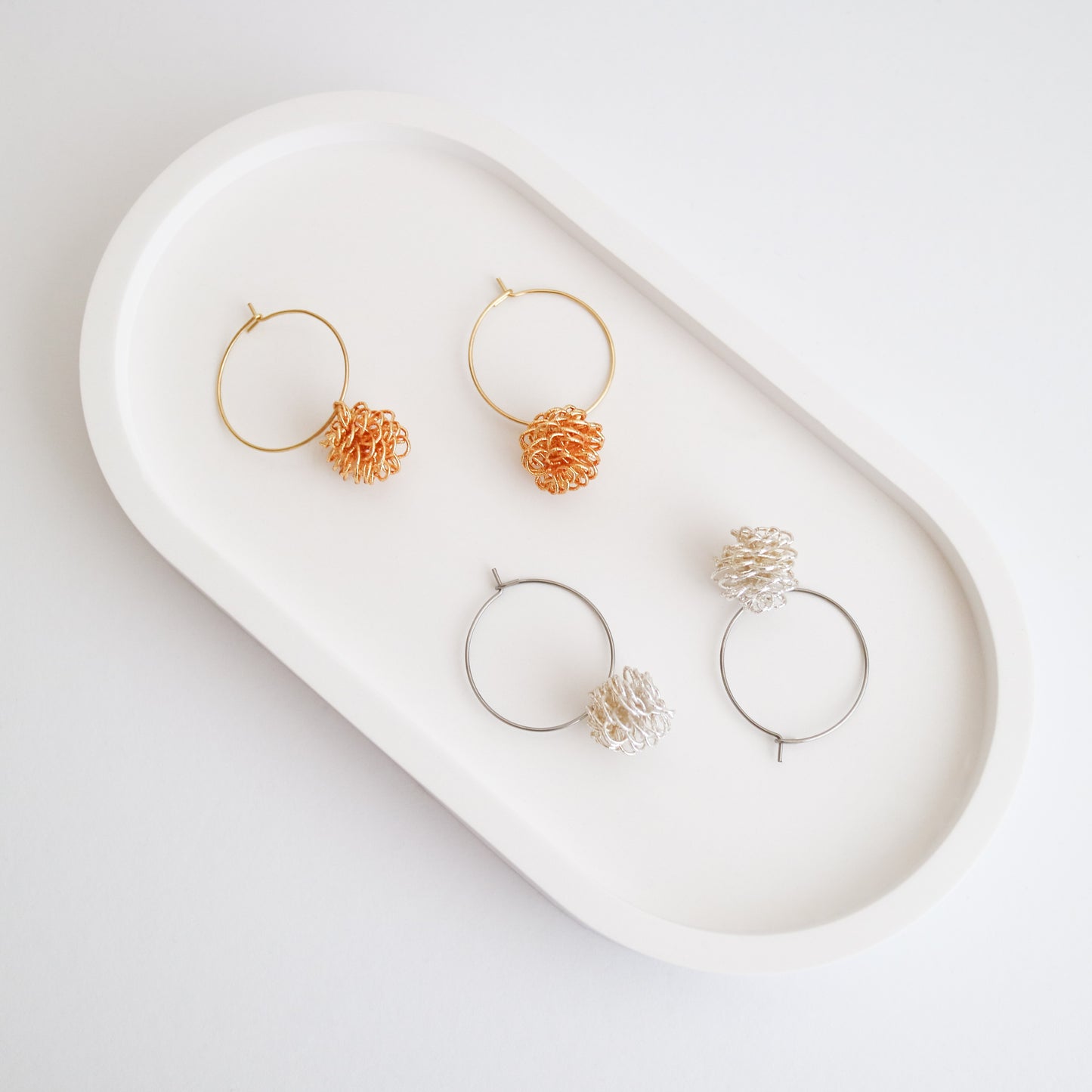 松毬 -Pinecone- Hoop earrings