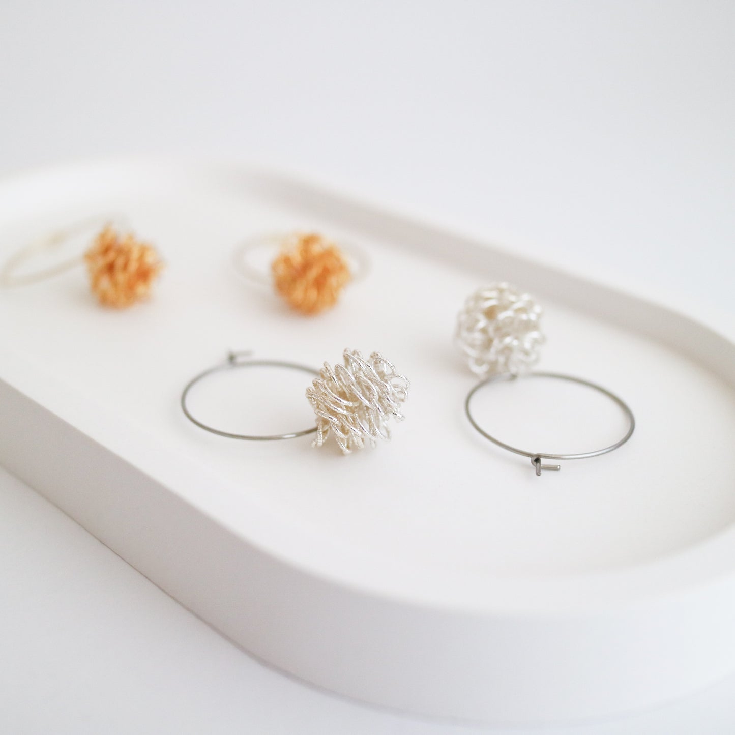 松毬 -Pinecone- Hoop earrings
