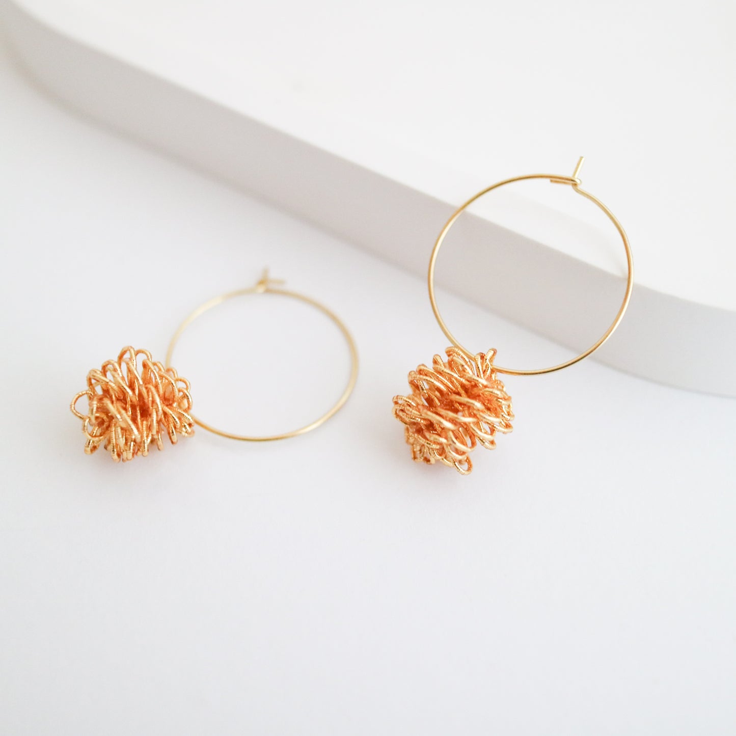 松毬 -Pinecone- Hoop earrings