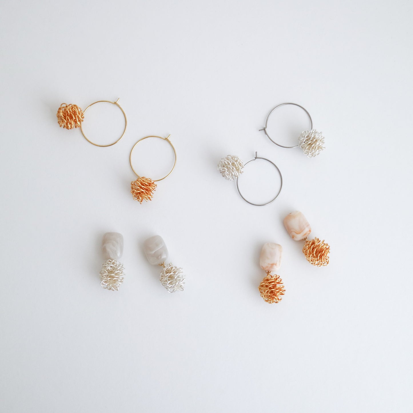 松毬 -Pinecone- Hoop earrings