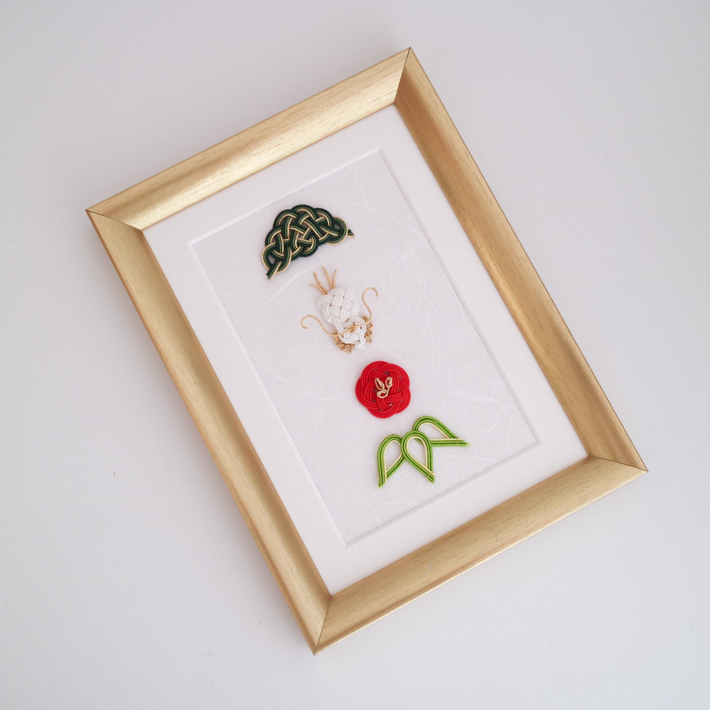 Mizuhiki new year's frame 2024 -白龍/緑龍-