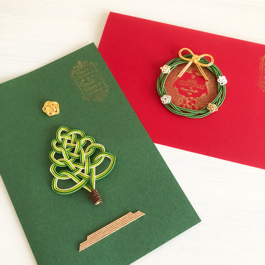 Mizuhiki Christmas Card -May you have a joyful and festive Christmas-