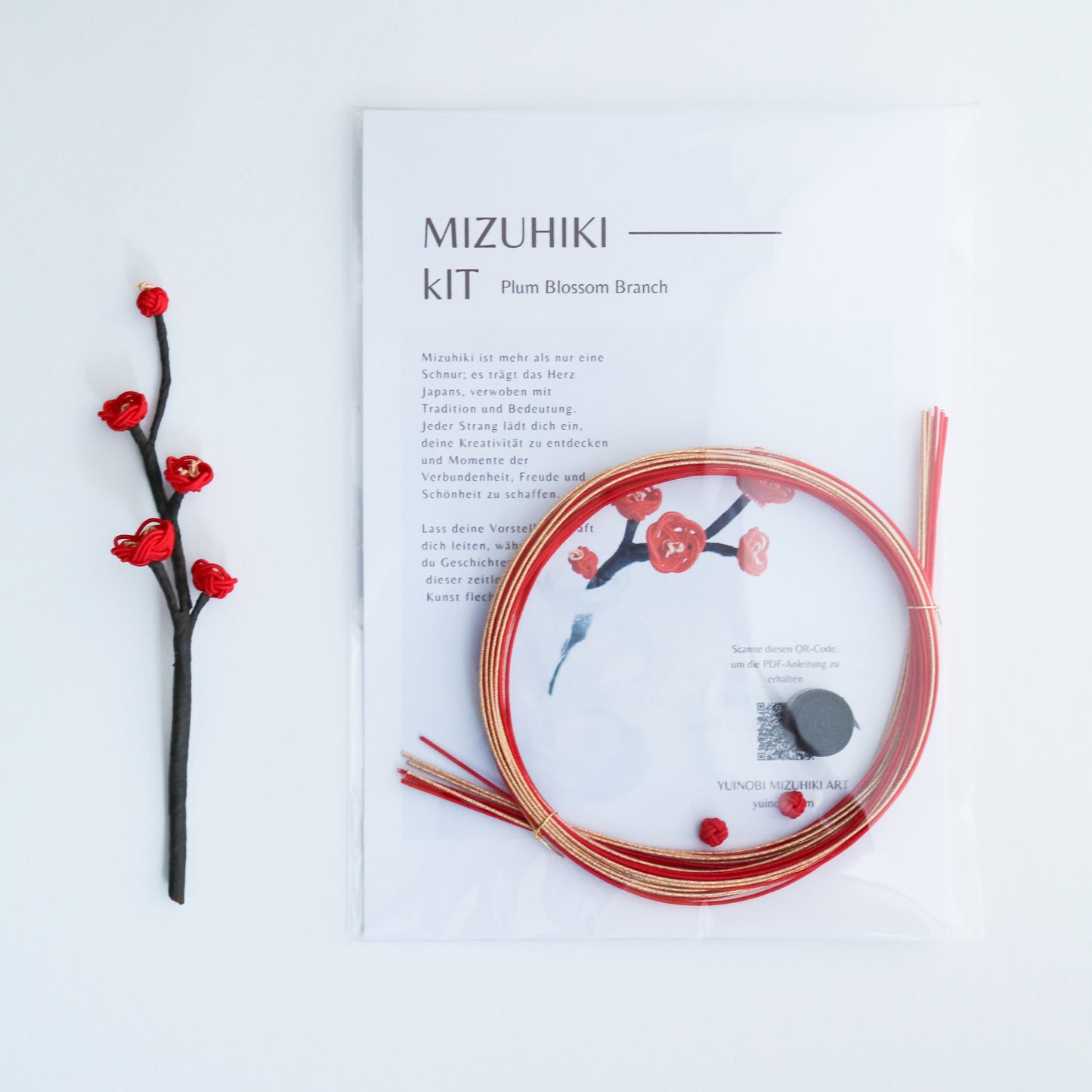 Mizuhiki DIY Kit  (No.1 Plum Blossom Branch)