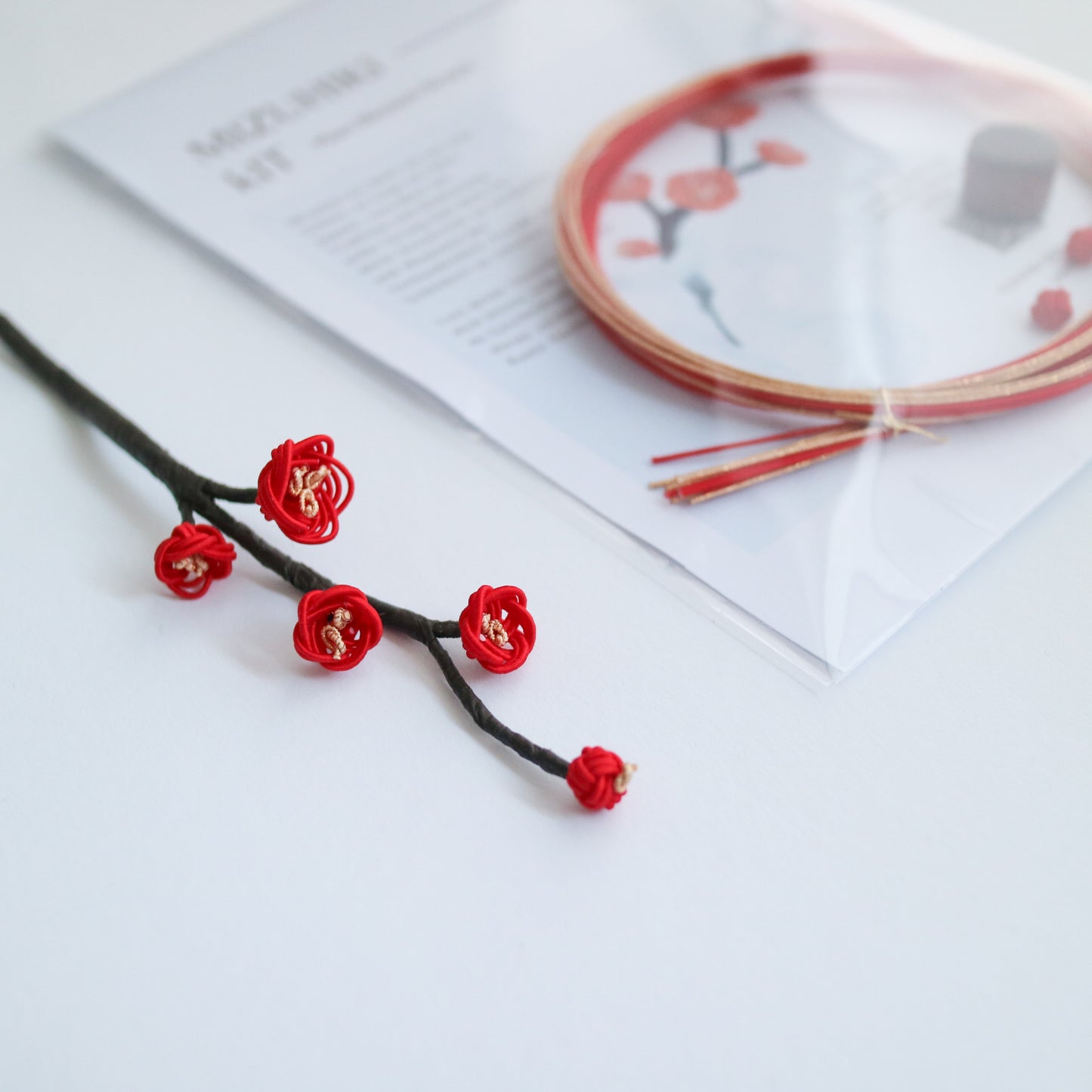 Mizuhiki DIY Kit  (No.1 Plum Blossom Branch)