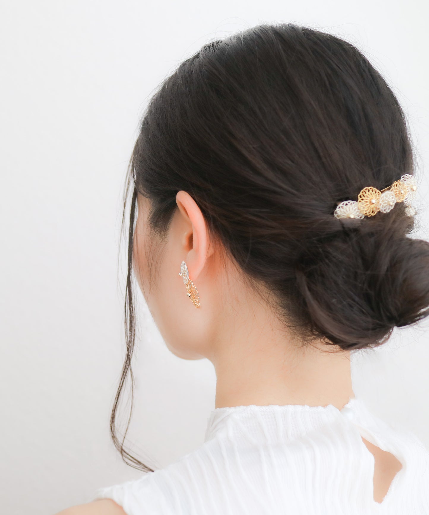 重菊 -Kasane Giku- Asymmetry Earrings