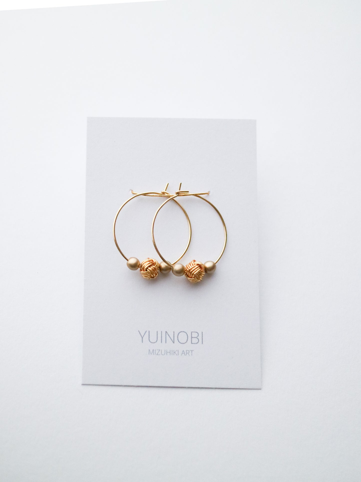 Awaji pearl hoop earrings, Gold